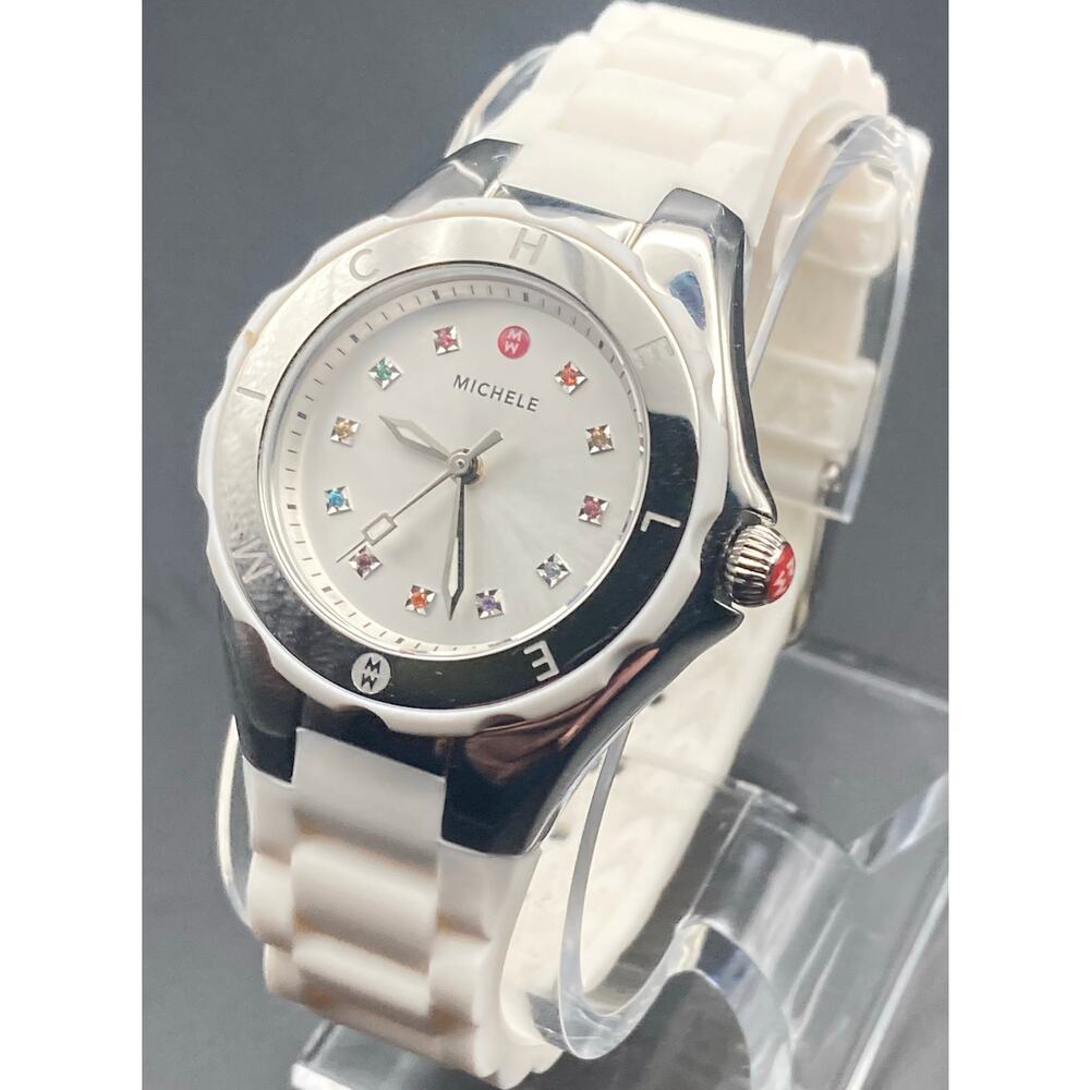 Michele Jelly Bean Tahitian KU15826 Women's Watch 34mm -Fresh Battery WR *READ* - Picture 5 of 14